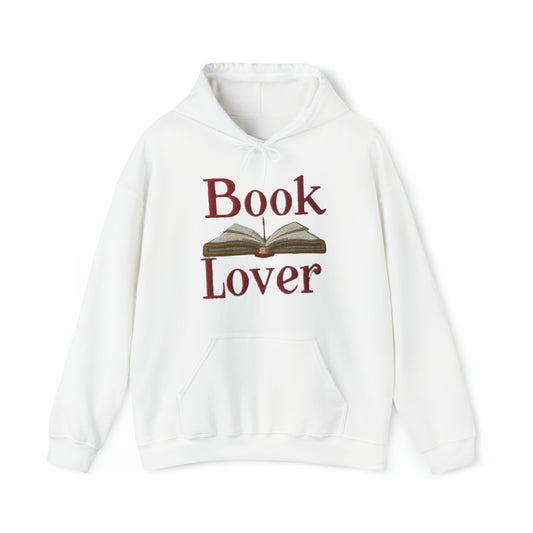 Arte de bordado de libro abierto: Texto amante del libro para lectores ávidos - Sudadera con capucha Unisex Heavy Blend™