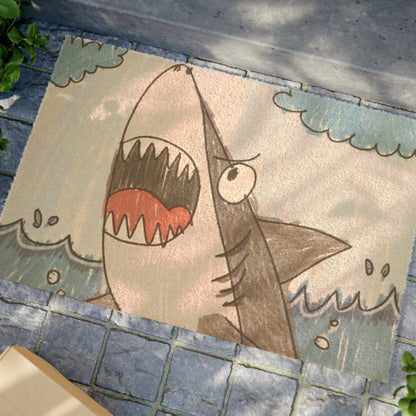 Shark Jaws Beach Ocean Sea Style Door Coir Mat - Grade A Tufted Coir Coconut Fiber