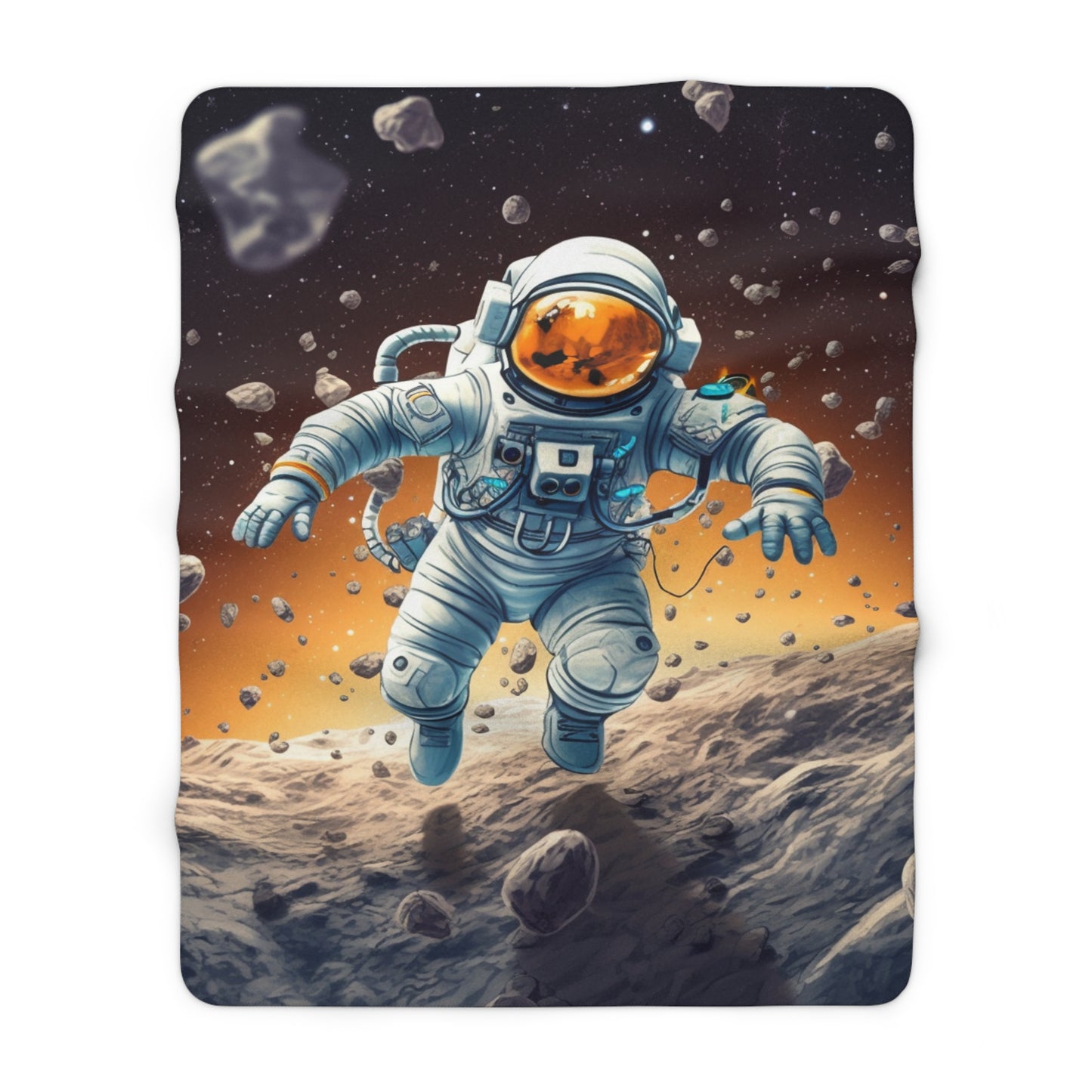 Galactic Adventurer - Celestial Star Art: Deep Space Exploration - Sherpa Fleece Blanket