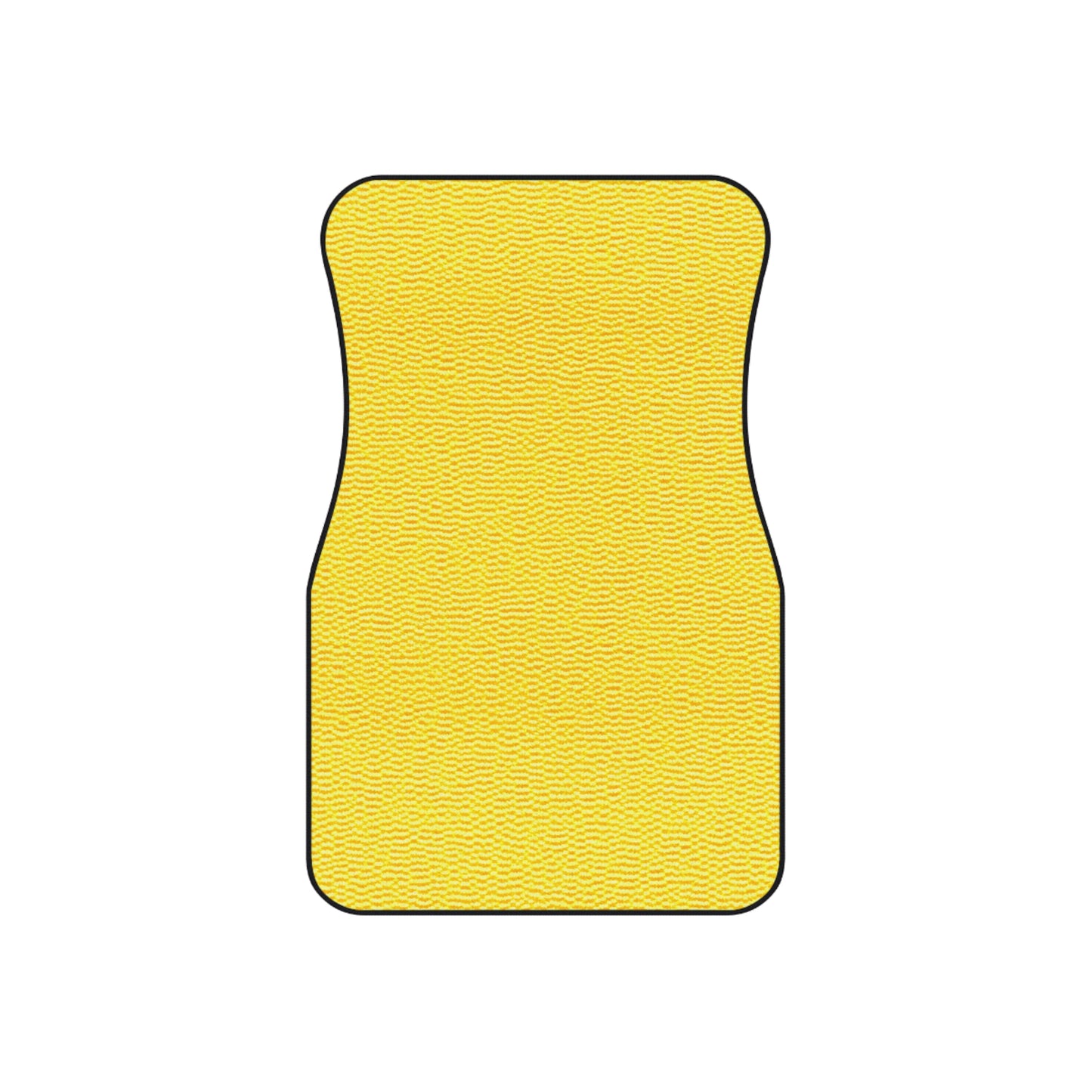 Sunshine Yellow Lemon: Denim-Inspired, Cheerful Fabric - Car Mats (Set of 4)