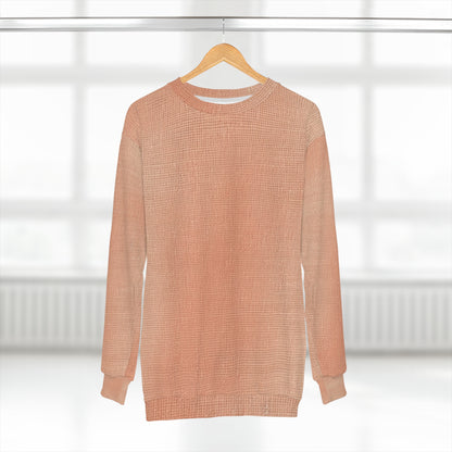 Soft Pink-Orange Peach: Denim-Inspired, Lush Fabric - Unisex Sweatshirt (AOP)