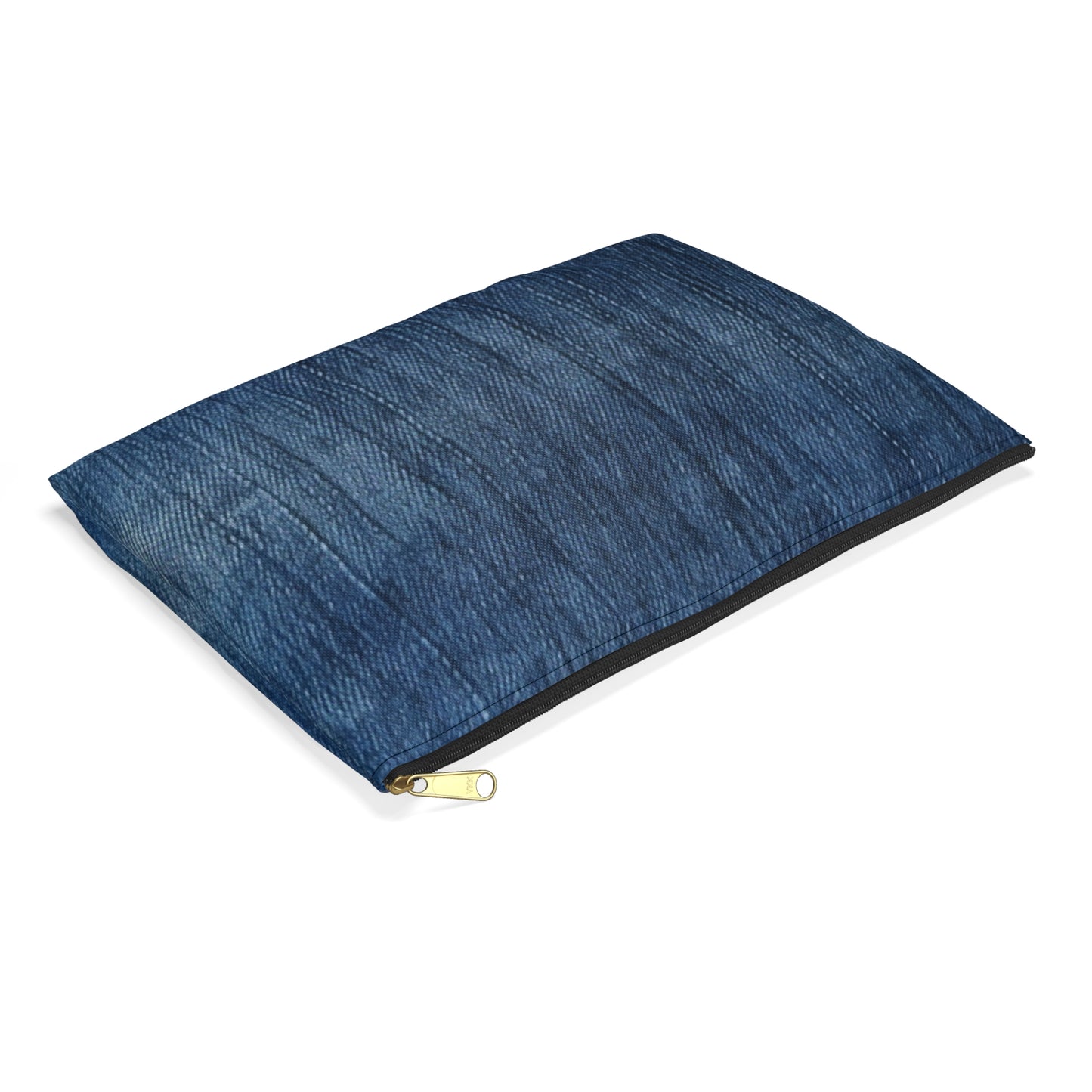 Indigo Splash: Washed Denim Reverie in Deep Blue - Accessory Pouch