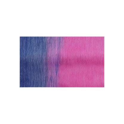 Dual Delight: Half-and-Half Pink & Blue Denim Daydream - Outdoor Rug