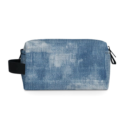 Faded Blue Washed-Out: Denim-Inspired, Style Fabric - Toiletry Bag