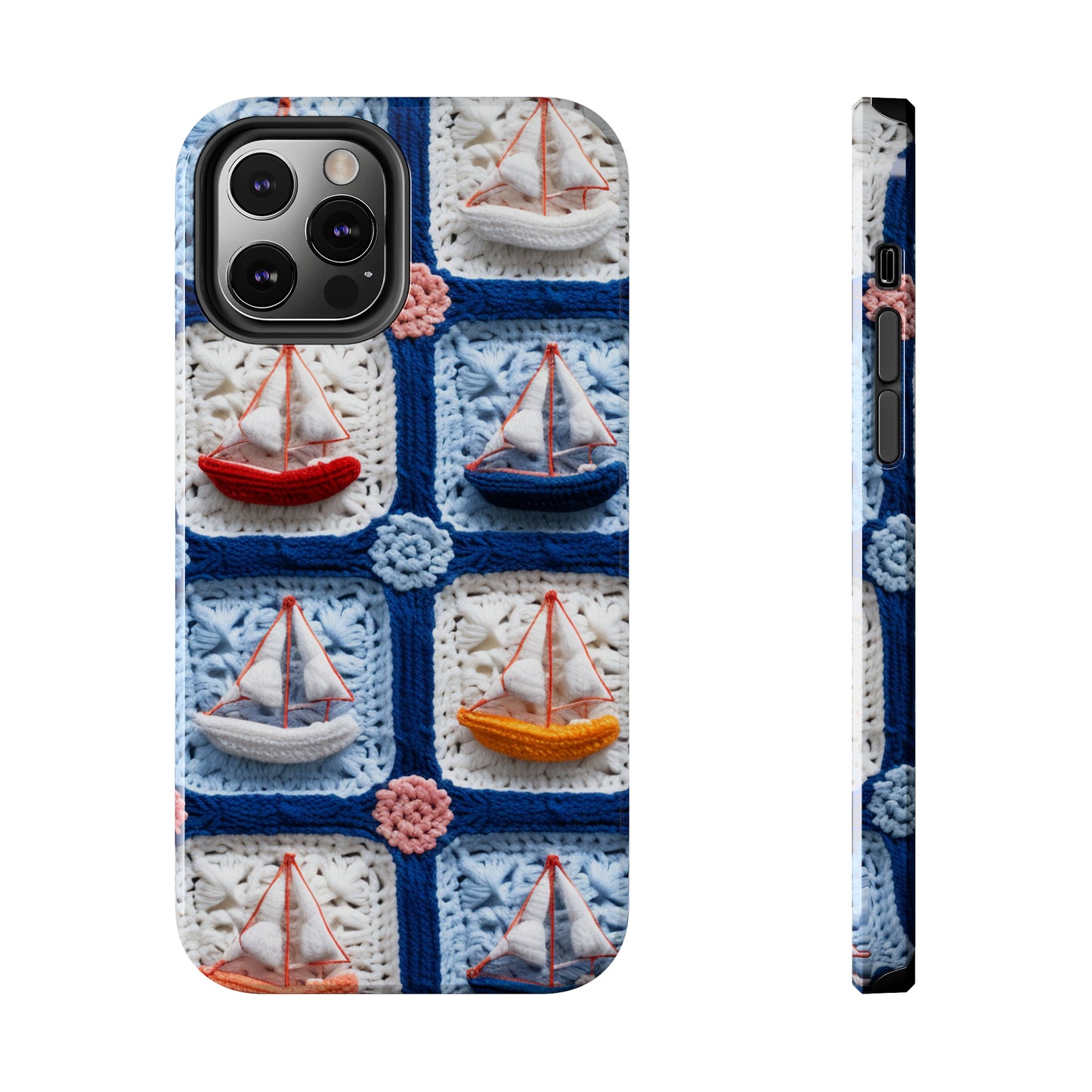 Crochet Boat Ship Sea Vessel Ocean Beach Travel Yacht Design - Tough Phone Cases