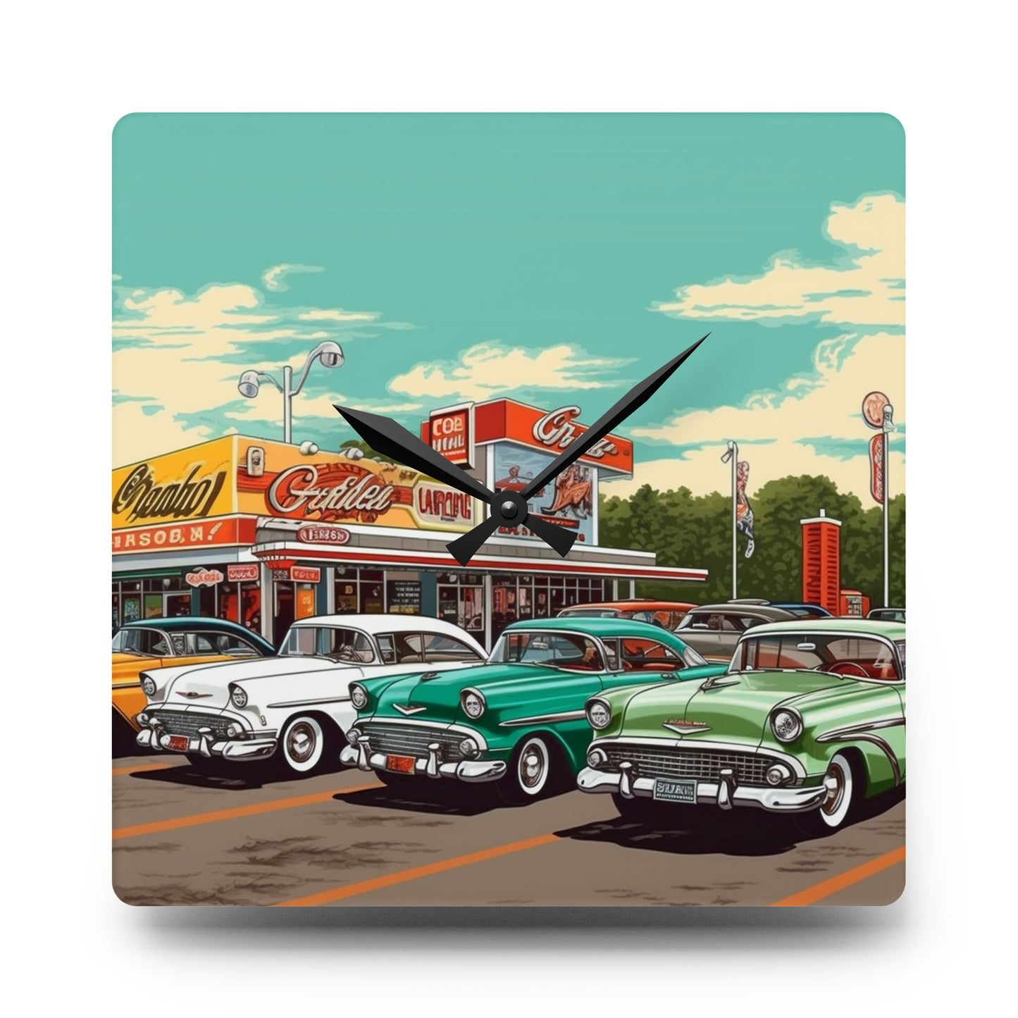 Classic Car Acrylic Wall Clock