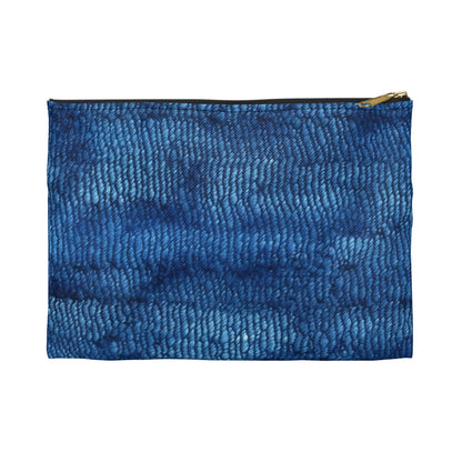 Blue Spectrum: Denim-Inspired Fabric Light to Dark - Accessory Pouch