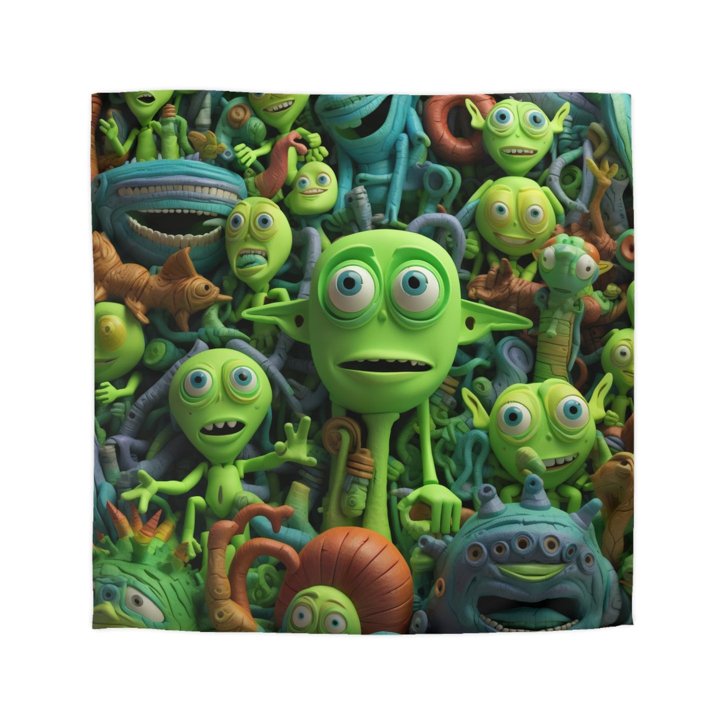 Toy Alien Story Space Character Galactic UFO Anime Cartoon - Microfiber Duvet Cover