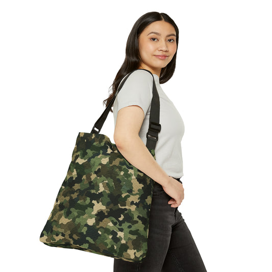 Classic Camo | Camouflage Wrap | Traditional Camo - Adjustable Tote Bag (AOP)