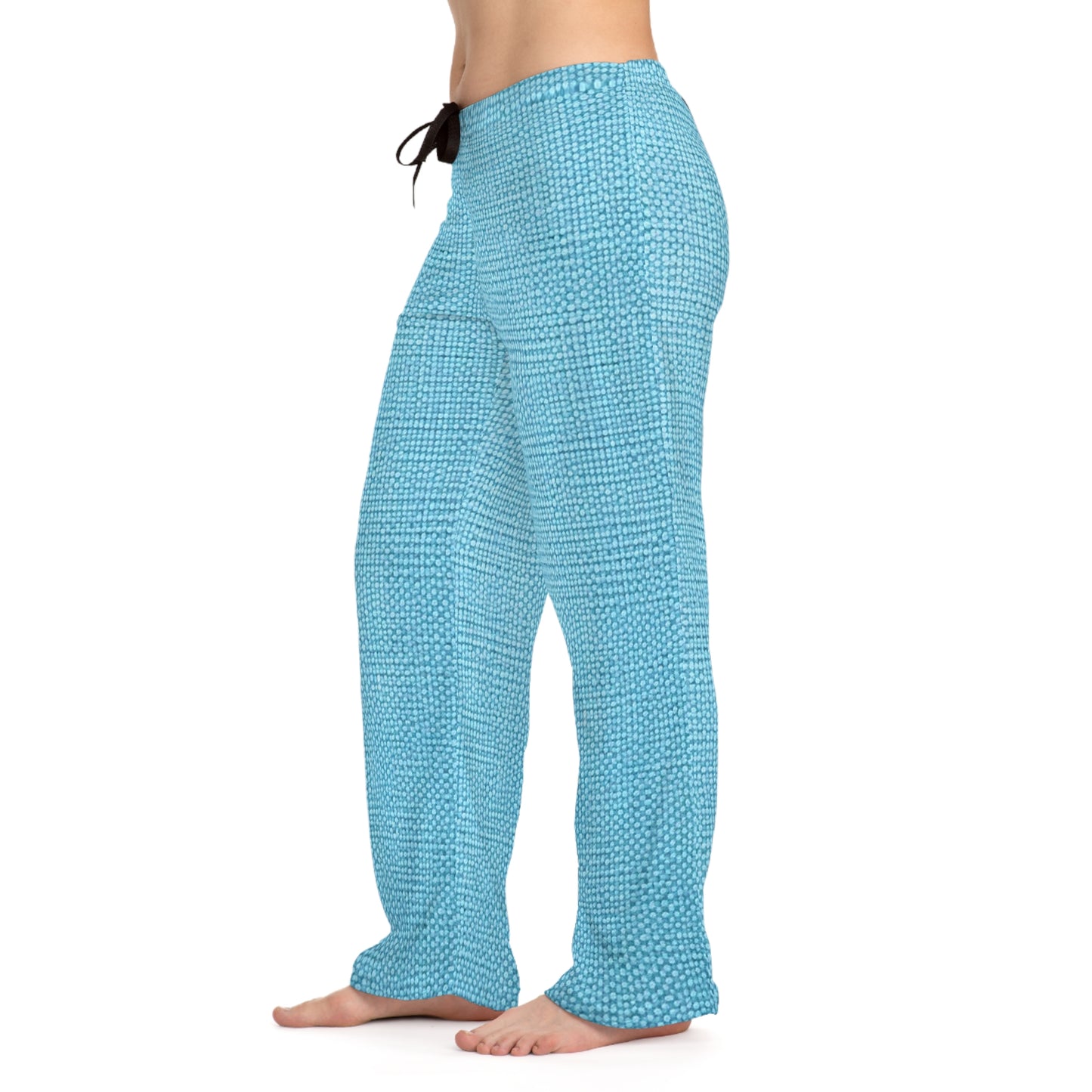 Bright Aqua Teal: tela de verano azul refrescante inspirada en la mezclilla - Pantalones de pijama para mujer (AOP) 