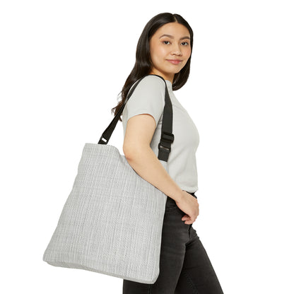 Chic White Denim-Style Fabric, Luxurious & Stylish Material - Adjustable Tote Bag (AOP)