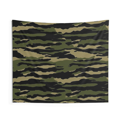 Tiger Stripe Camouflage: Military Style - Indoor Wall Tapestries