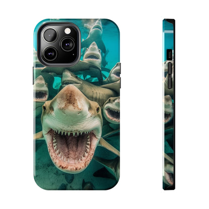 Laughing Lemon Sharks: Joyful Sea Jaws Ocean Deep - Tough Phone Cases