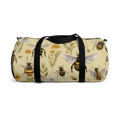 Whimsical Bee & Honeycombs Nature-Friendly Pattern Design Duffel Bag