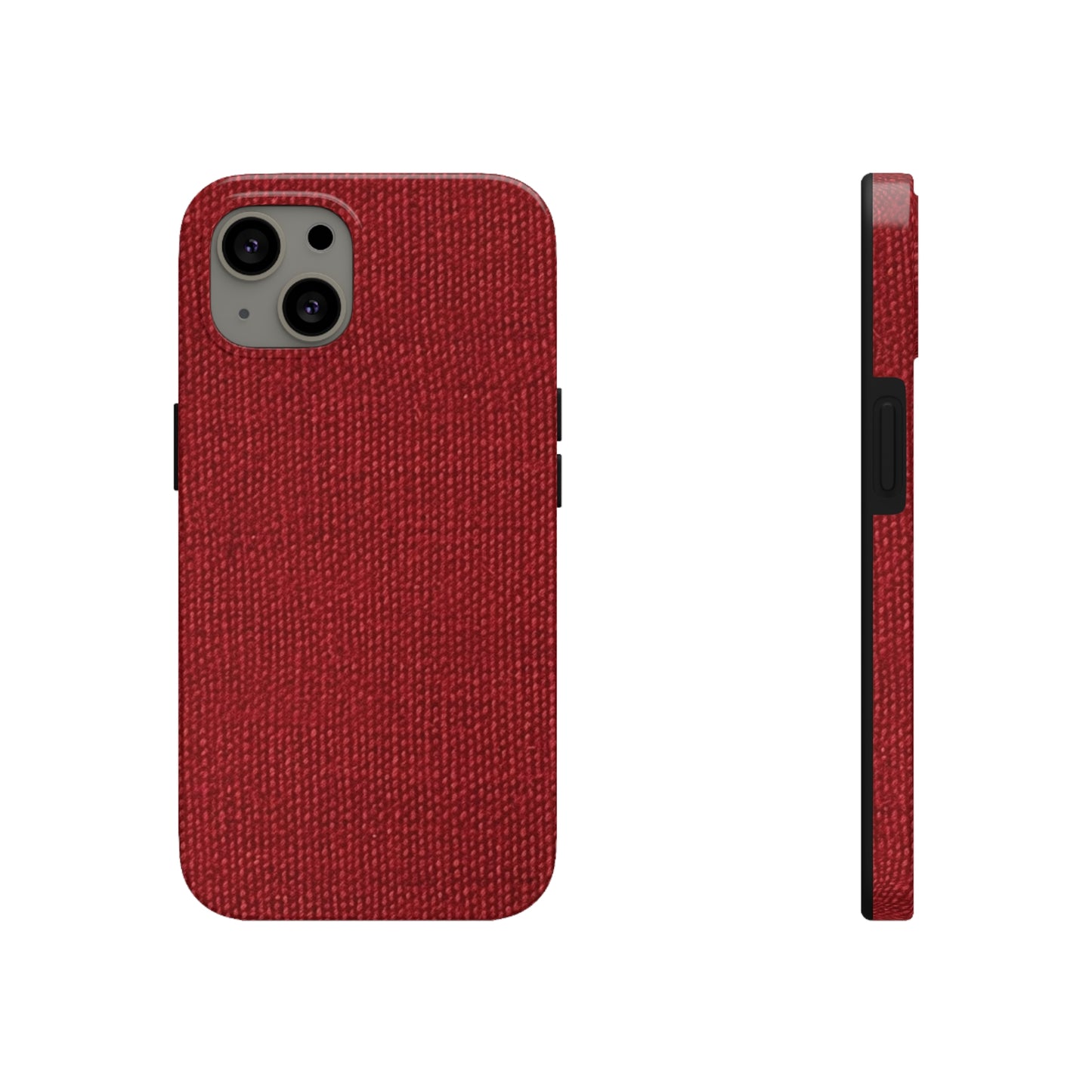 Bold Ruby Red: Denim-Inspired, Passionate Fabric Style - Tough Phone Cases