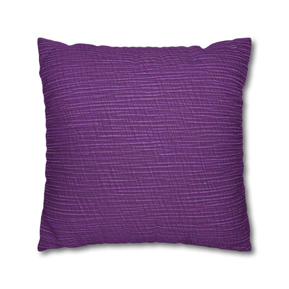 Violet/Plum/Purple: Denim-Inspired Luxurious Fabric - Spun Polyester Square Pillow Case