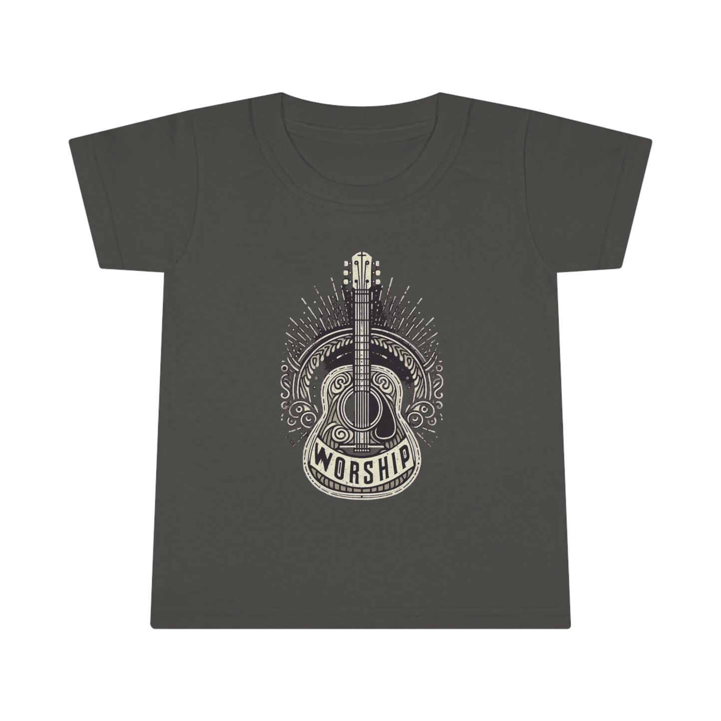 Worship Guitar - Psalm 95 Faith, Trendy Christian, Bible Verse, Religious - Toddler T-shirt