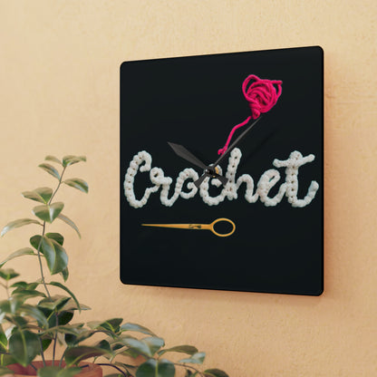 Crochet Acrylic Wall Clock