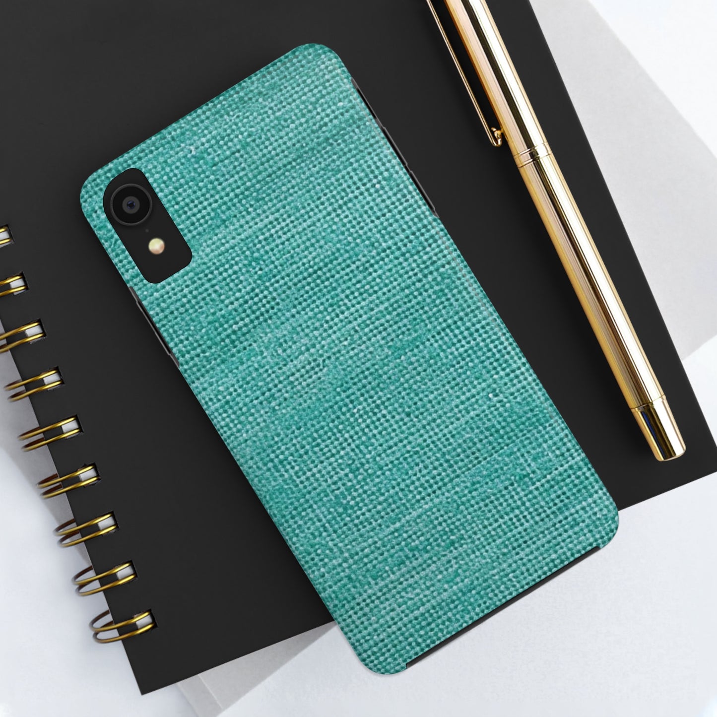 Quality Mint Turquoise Denim Fabric Deisgn, Stylish Material - Tough Phone Cases