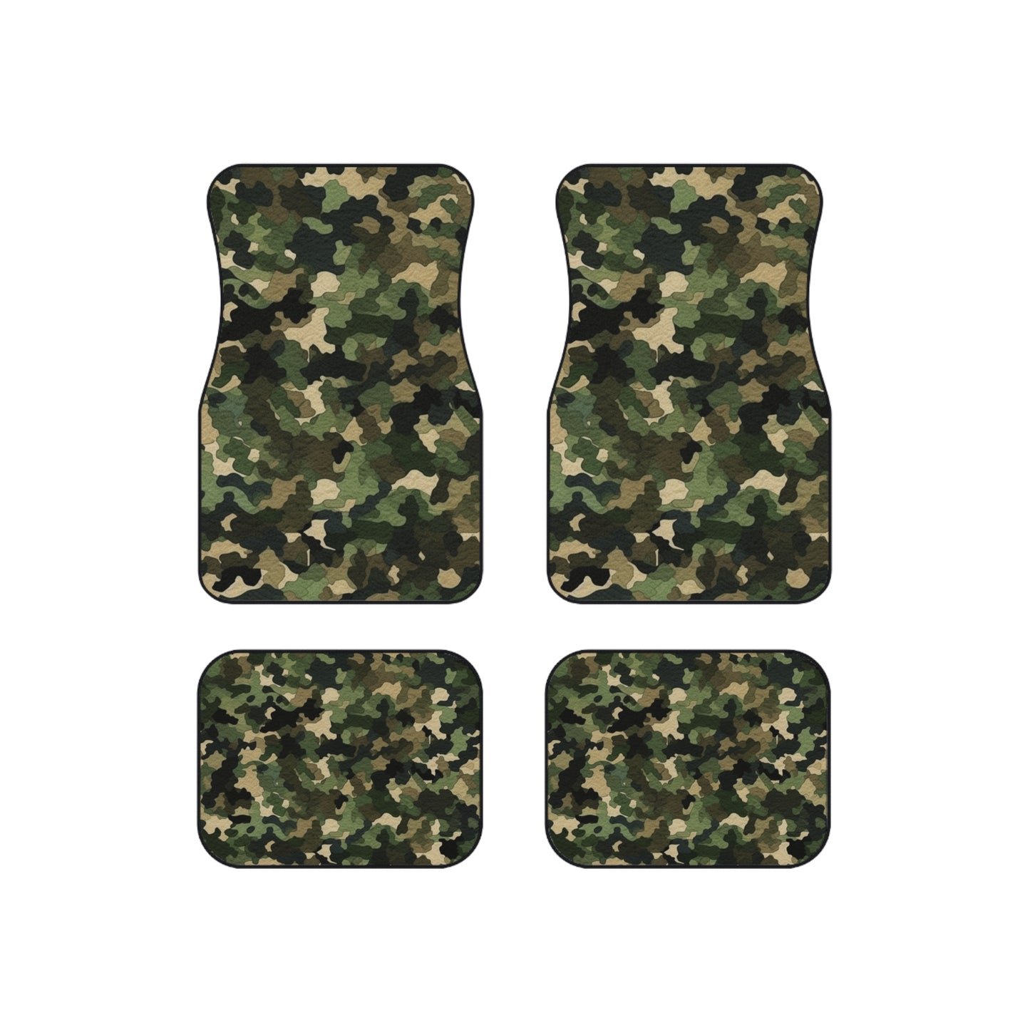 Camuflaje clásico | Envoltura de camuflaje | Camuflaje Tradicional - Alfombrillas Coche (Set de 4) 