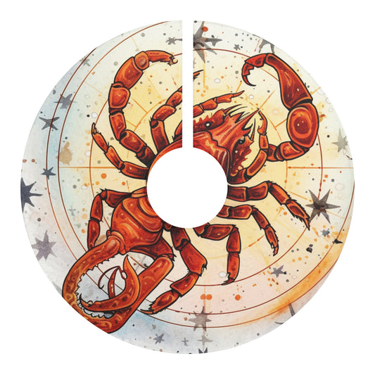 Prickly Scorpio Astrology - Sharp Zodiac Scorpion Celestial Horoscope - Christmas Tree Skirts