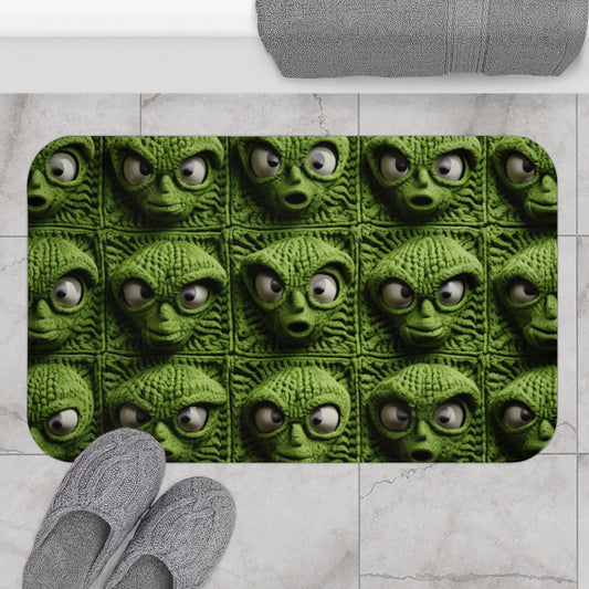 Alien Granny Square Crochet - Galacitc Space Sci fi Fantasy Theme - Bath Mat