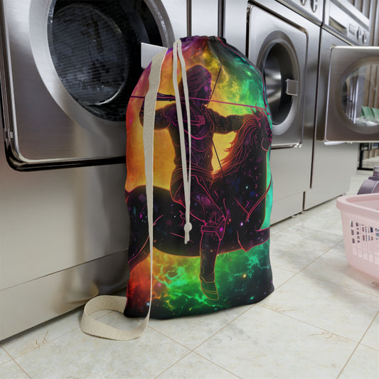 Colorful Sagittarius Zodiac Sign - Star Universe Theme - Laundry Bag
