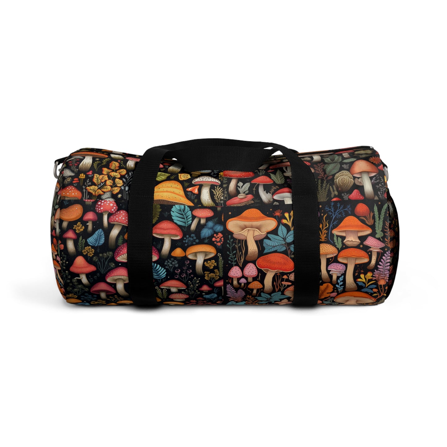 Fairy-Tale Fungi: Whimsical Assorted Mushroom Pattern Design Duffel Bag