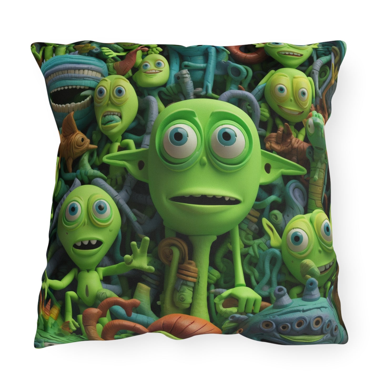 Toy Alien Story Space Character Galactic UFO Anime Cartoon - Outdoor Pillows