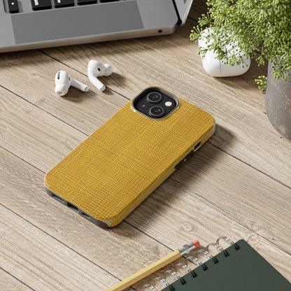 Radiant Sunny Yellow: Denim-Inspired Summer Fabric - Tough Phone Cases