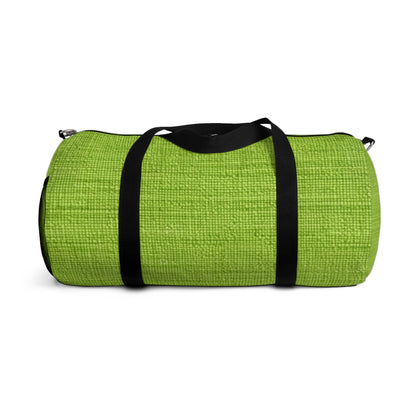 Lush Grass Neon Green: Denim-Inspired, Springtime Fabric Style - Duffel Bag