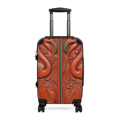 Flamingo Artisan Carved Cabinet Suitcase