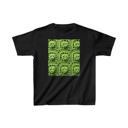 Halloween Green Alien Crochet Galactic Space Zombie Style - Kids Heavy Cotton™ Tee