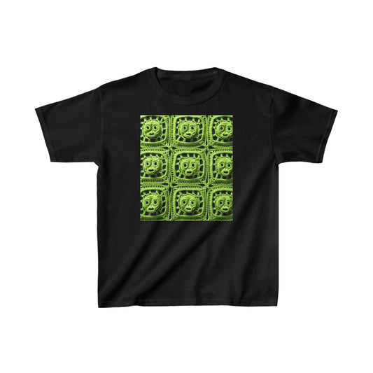 Halloween Green Alien Crochet Galactic Space Zombie Style - Kids Heavy Cotton™ Tee