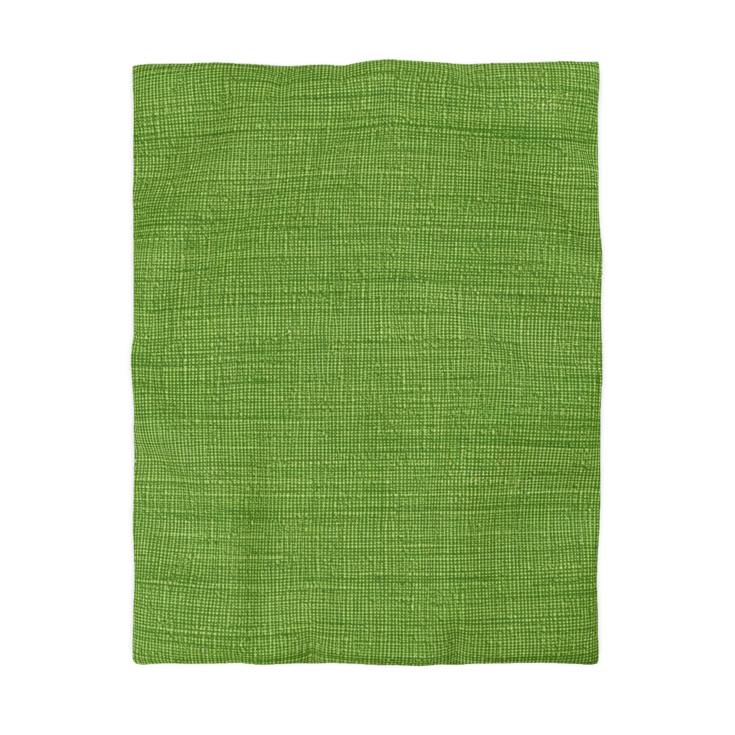 Olive Green Denim-Style: Seamless, Textured Fabric - Microfiber Duvet Cover