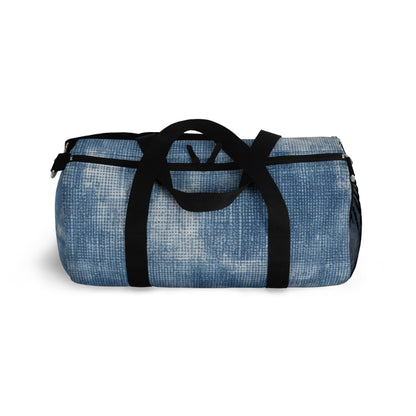 Faded Blue Washed-Out: Denim-Inspired, Style Fabric - Duffel Bag