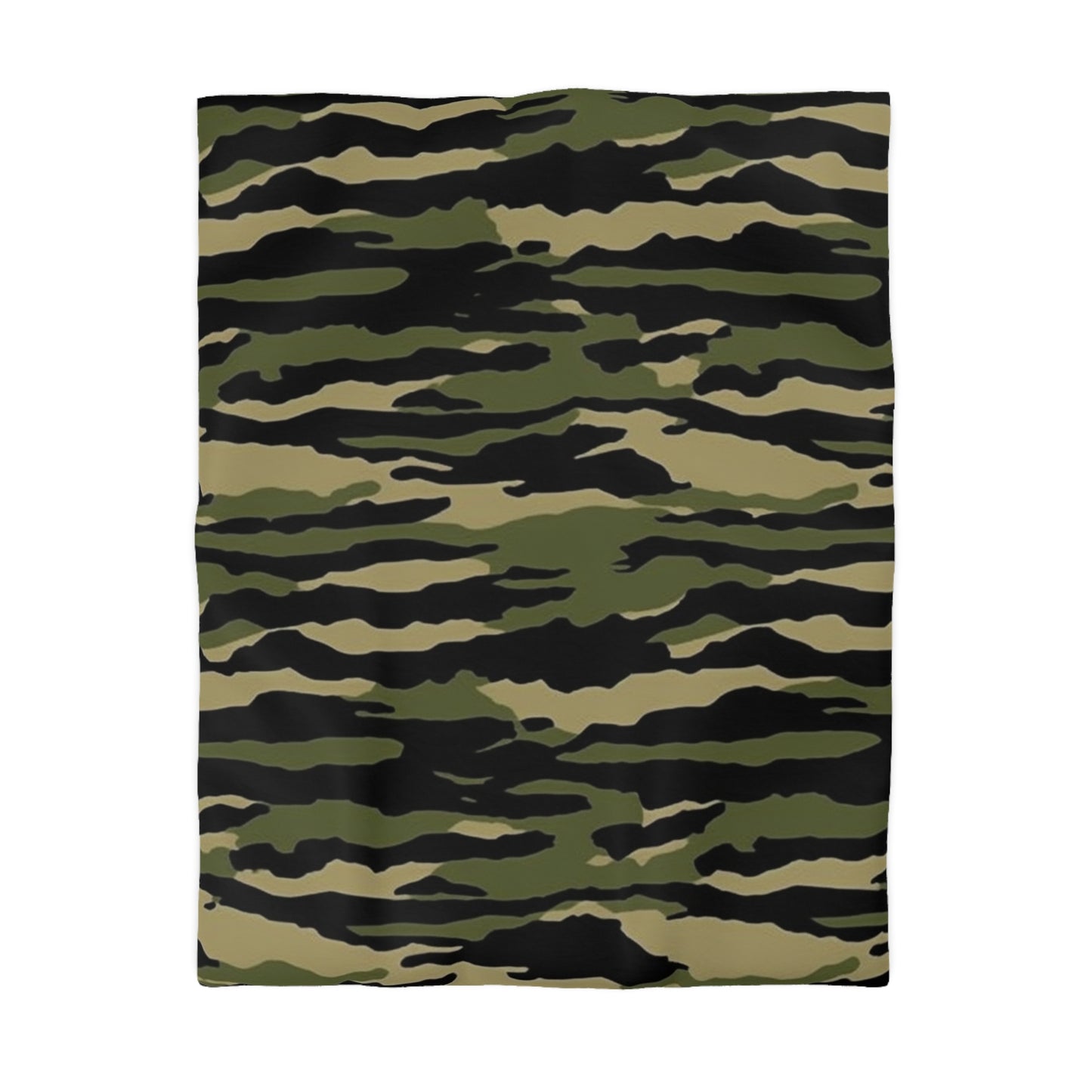 Tiger Stripe Camouflage: Military Style - Microfiber Duvet Cover