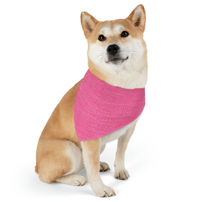 Doll-Like Pink Denim Designer Fabric Style - Pet Bandana Collar