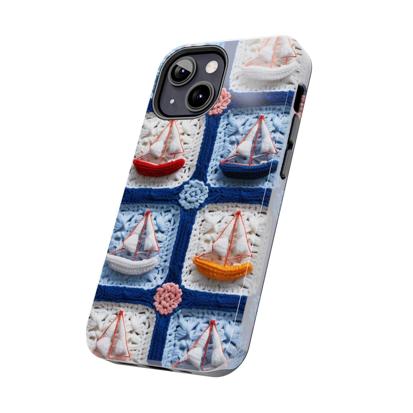 Crochet Boat Ship Sea Vessel Ocean Beach Travel Yacht Design - Tough Phone Cases