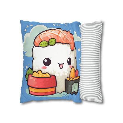 Anime Sushi - Japanese Cute kawaii - Otaku Gift - Spun Polyester Square Pillow Case