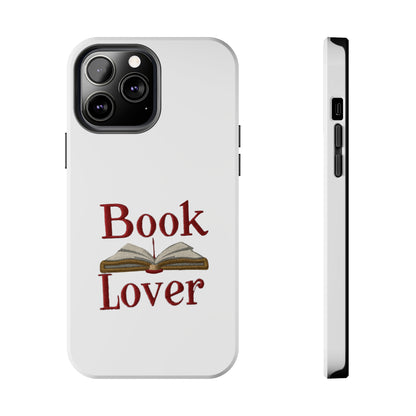 Open Book Embroidery Art: Book Lover Text for Avid Readers - Tough Phone Cases