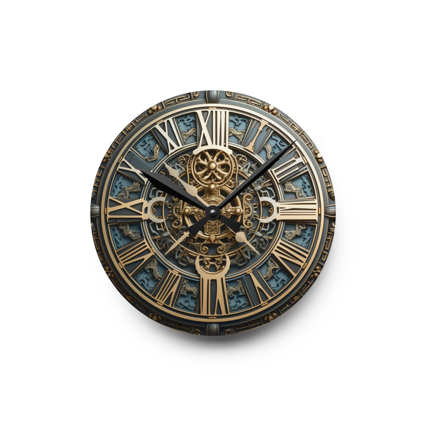 Mythological Clock with Roman Numerals, Acrylic Wall Clock