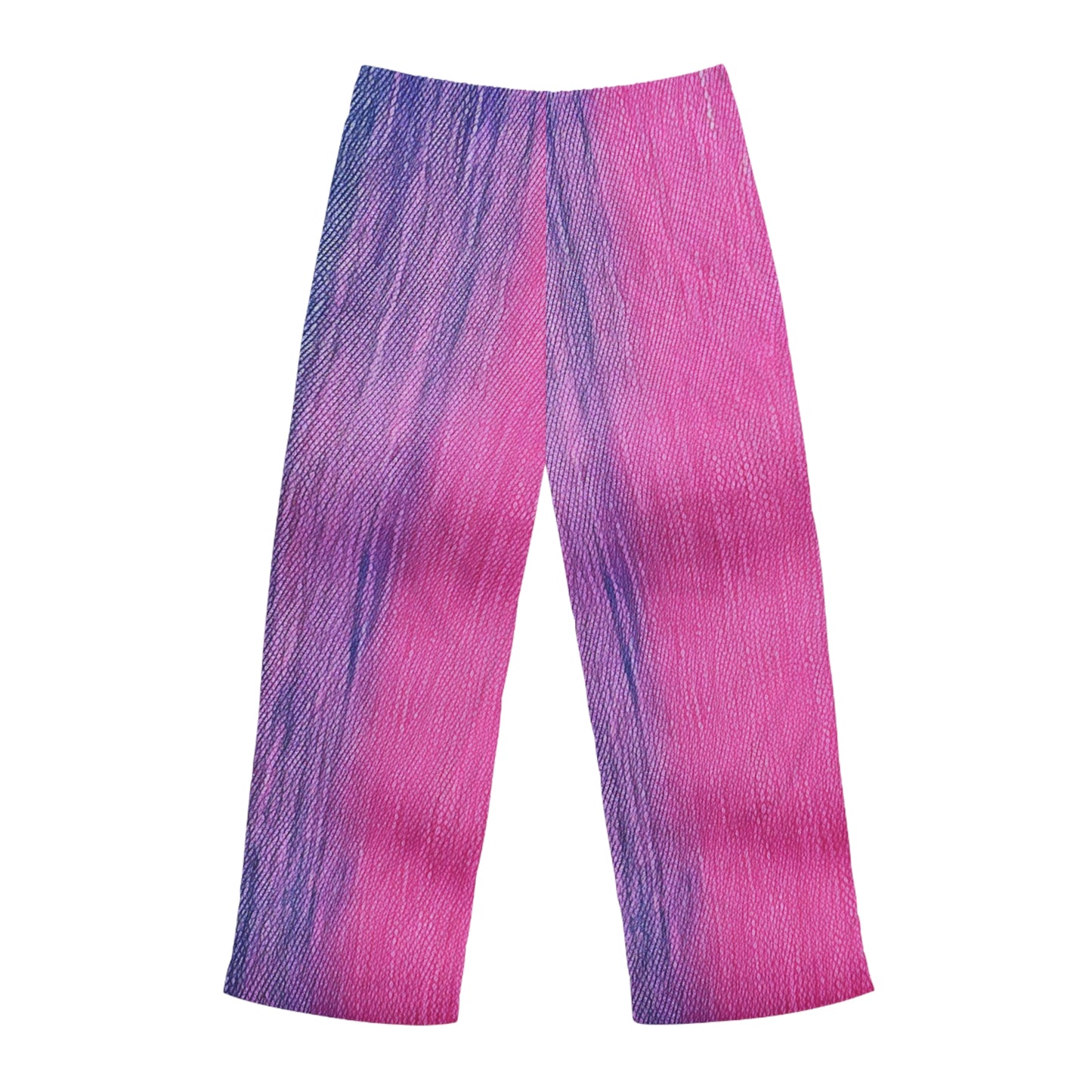 Dual Delight: Daydream de mezclilla mitad rosa y azul - Pantalones de pijama para hombre (AOP) 