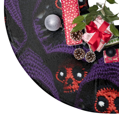 Grim Reaper Crochet Halloween Fright Scare Ghoul Fantasy Horror - Christmas Tree Skirts