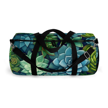 Minimalist Succulent Array - Vibrant Botanical Pattern Duffel Bag