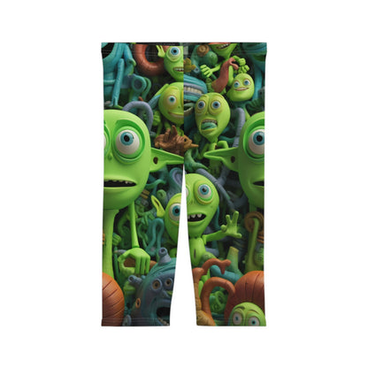 Toy Alien Story Space Character Galactic UFO Anime Cartoon - Women’s Capri Leggings (AOP)