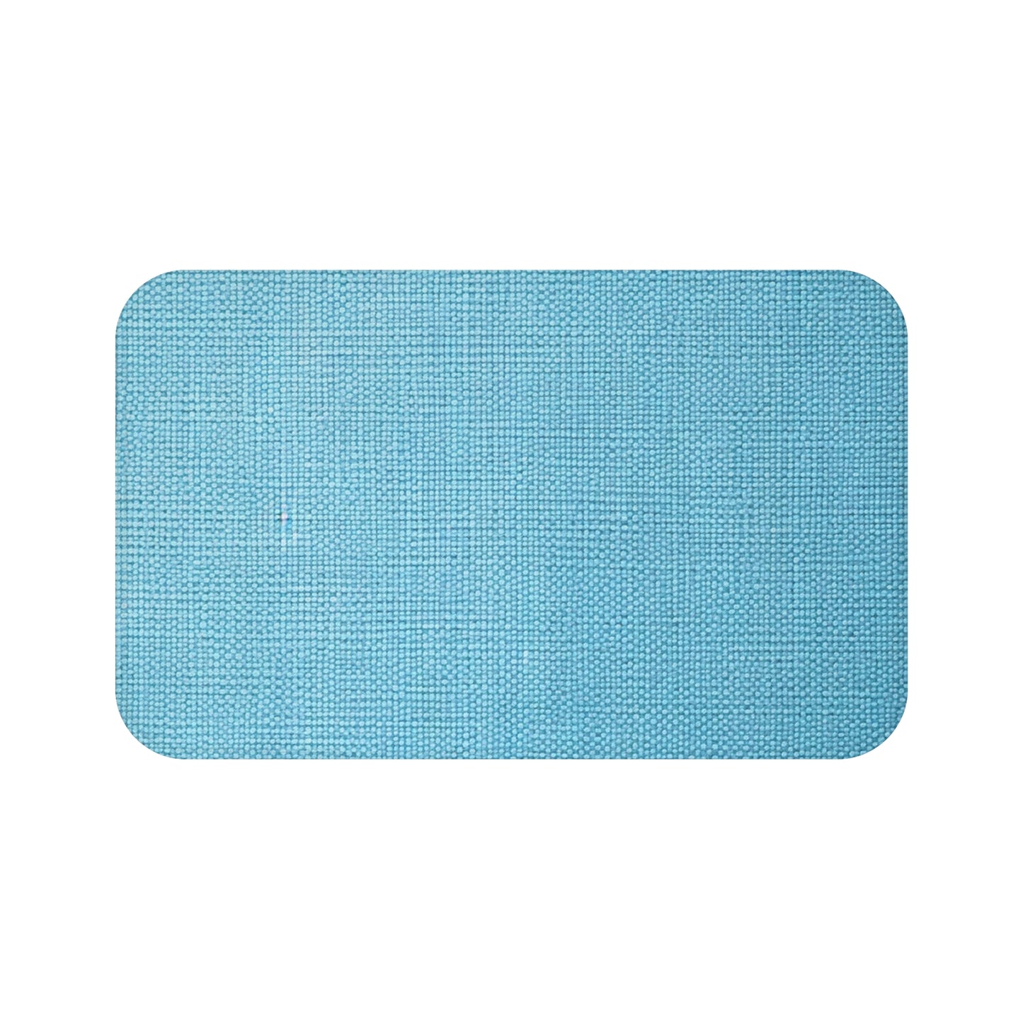 Bright Aqua Teal: Denim-Inspired Refreshing Blue Summer Fabric - Bath Mat