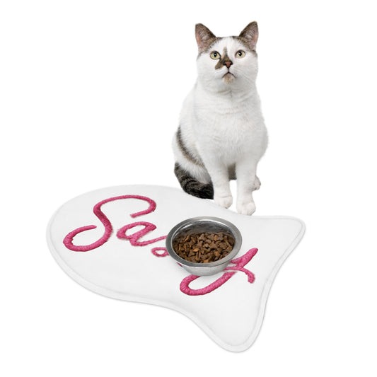 Sassy Pink Chenille Patch Design - Pet Feeding Mats