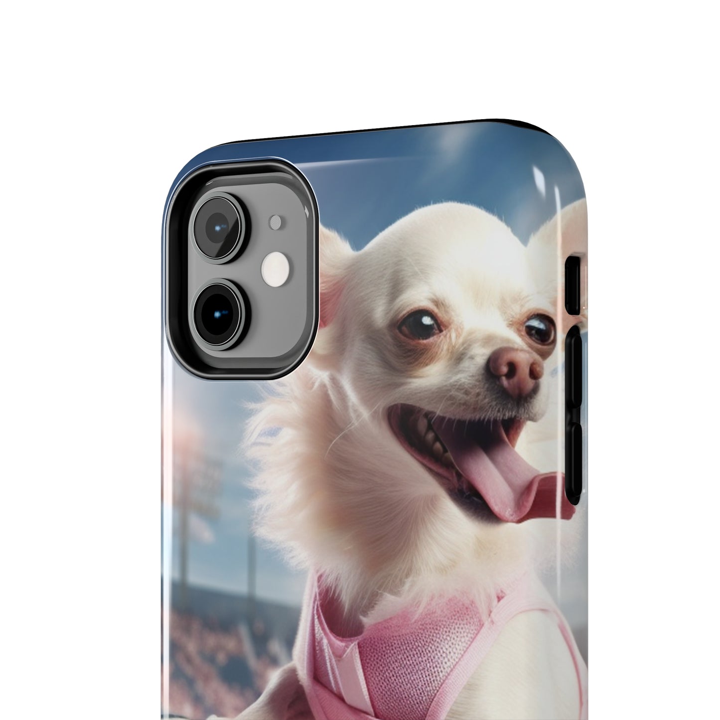 Chihuahua Tennis Ace: Dog Pink Outfit, Court Atheletic Sport Game - Tough Phone Cases