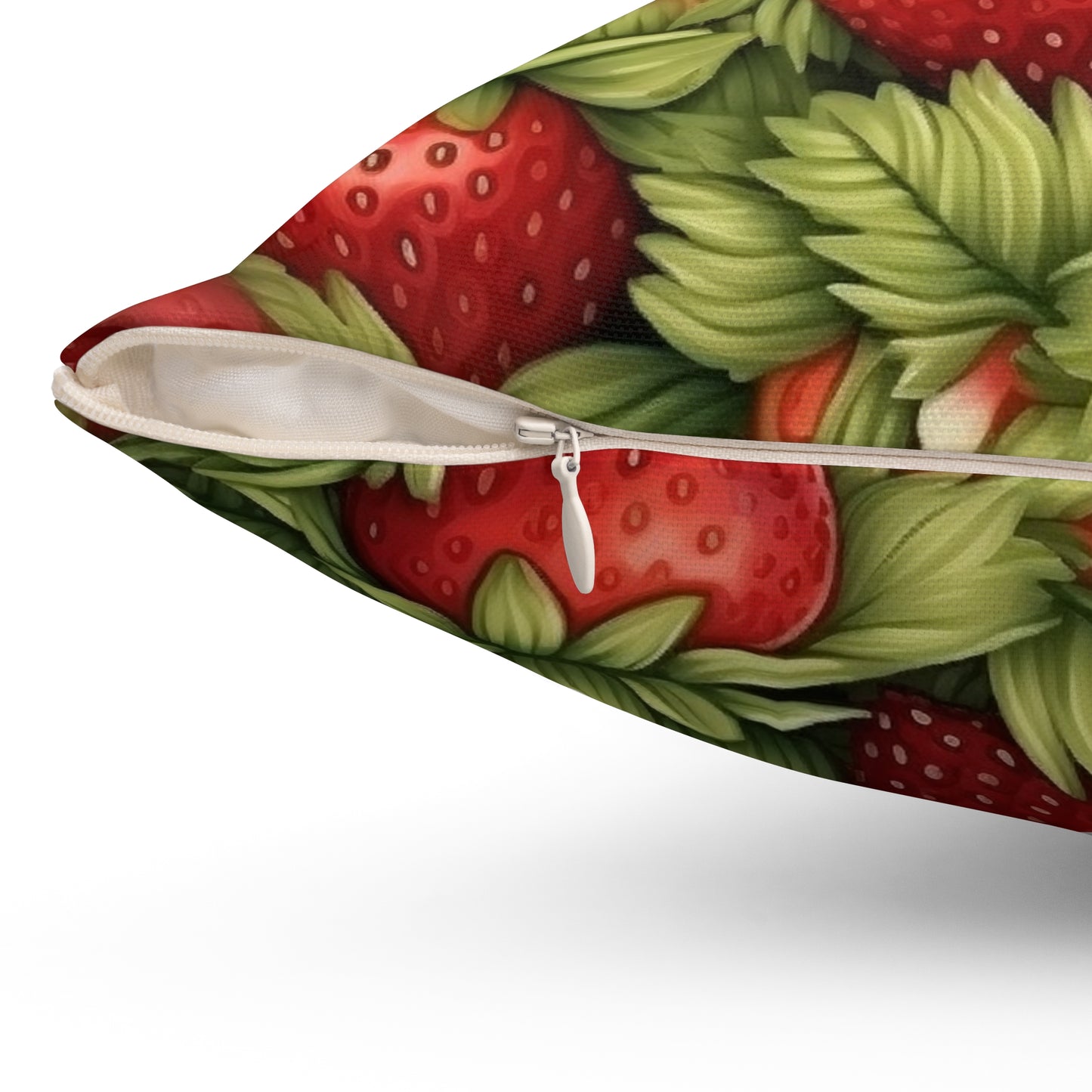 Strawberry Euphoria: The Ultimate Guide to Celebrating Life's Sweetest BerrySpun Polyester Square Pillow